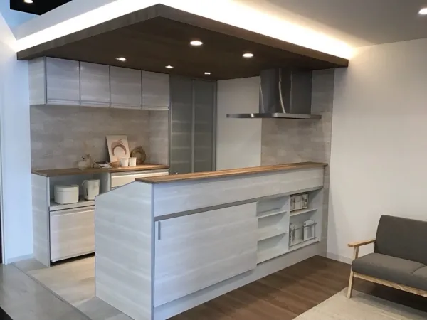 キッチン家電 chi-sa キッチン トレーシア I型・ペニンシュラ型（対面式）レイアウト